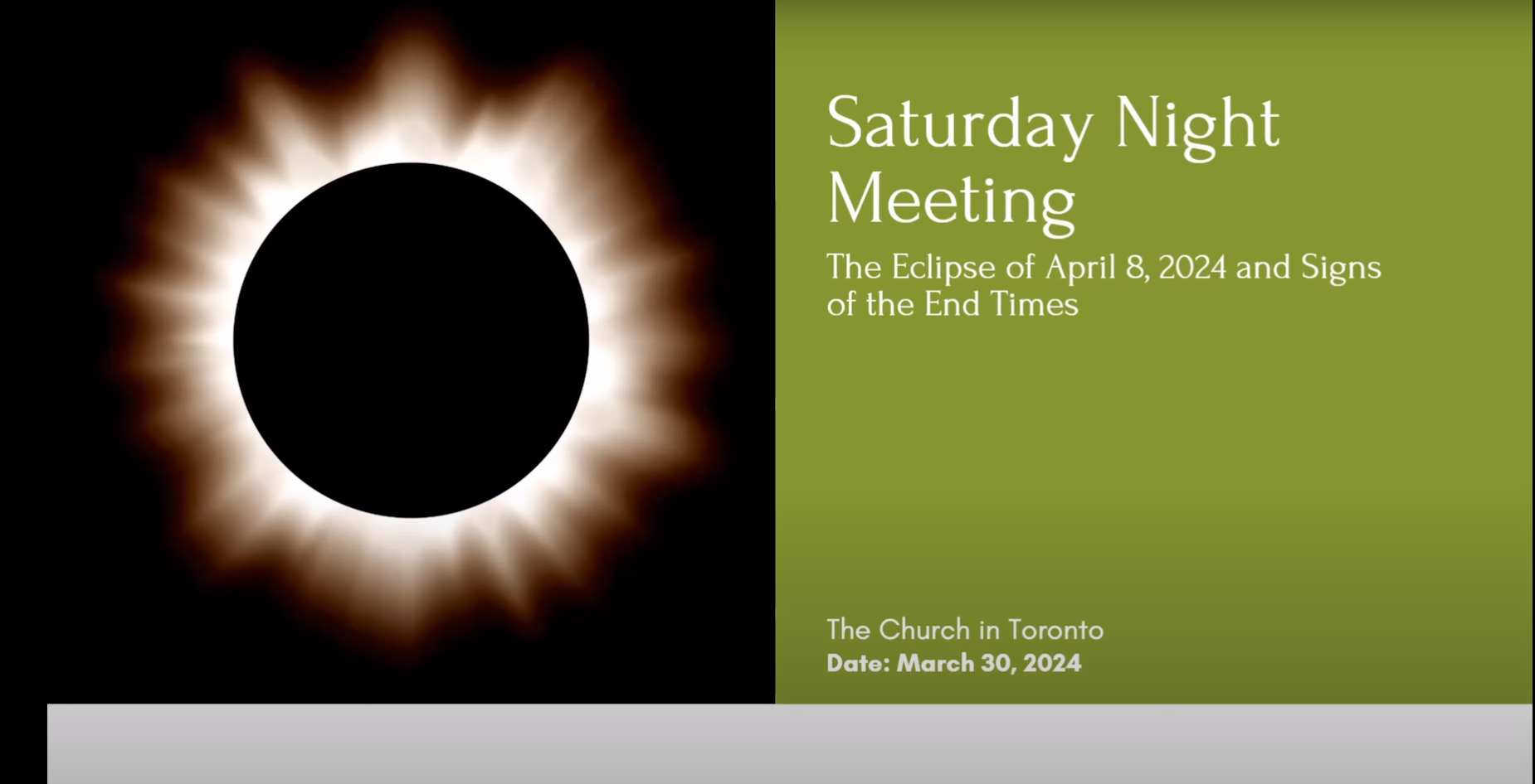 Signs of the End Times - The Eclipse of April 8, 2024